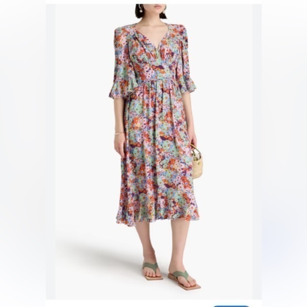 Stine Goya Women's silk Evelyn Midi Dress size XS